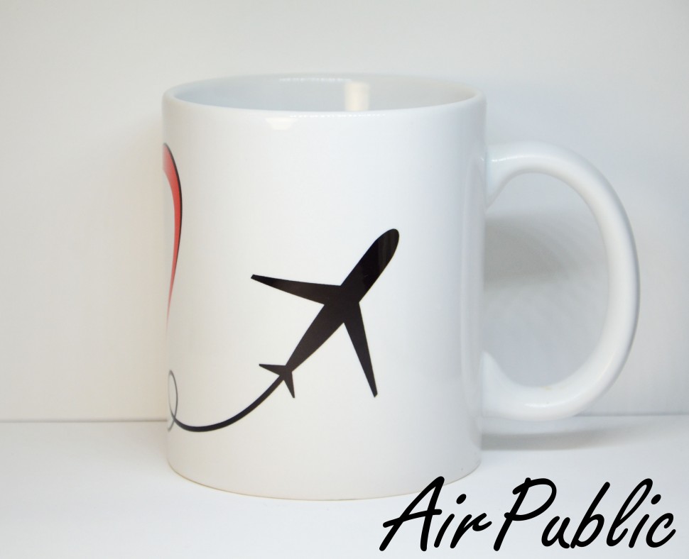 Кружка I ♥ airplanes